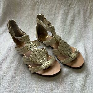 Dolce Vita: Cream Gladiator Sandals